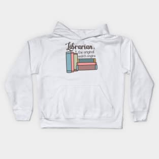 Librarian the original search engine World Book Day for Book Lovers Library Reading Kids Hoodie